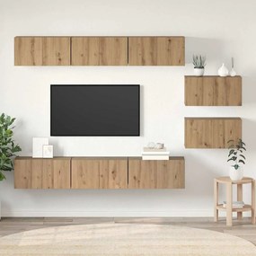 vidaXL Conjunto de móvel de TV 8 pcs carvalho artisiano