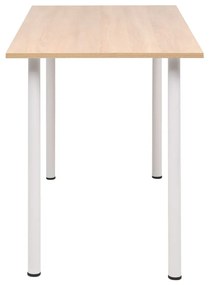 Mesa de jantar 120x60x73 cm cor carvalho e branco