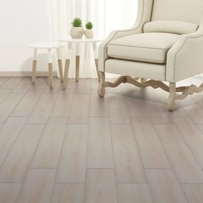 342874 vidaXL Tábuas de soalho PVC autoadesivas 2,51 m² 2 mm carvalho branco