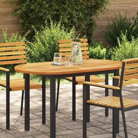 vidaXL Tampo de mesa 120x70x2,2 cm Oval Madeira Maciça de Teca