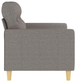 Sofá de 2 lugares tecido 120 cm cinzento-acastanhado