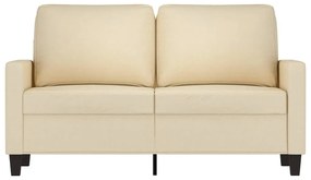 Sofá de 2 lugares tecido 120 cm cor creme