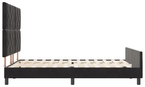 Cama vidaXL Preta 140x200 cm Veludo