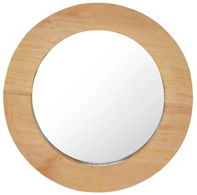 vidaXL Espelho de parede redondo 40 cm madeira de teca