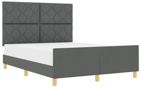 Cama em Tecido Cinza Escuro 140x190 cm