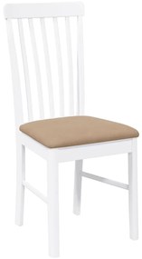 Cadeiras de jantar com almofadões 2 pcs madeira maciça branco