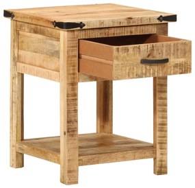 Mesa de cabeceira 40x40x50 cm madeira mangueira maciça