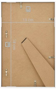 Molduras para parede ou mesa 5 pcs 13x18 cm MDF branco