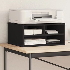 vidaXL Suporte de impressora 49x40x22,5 cm derivados madeira preto