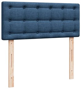 Cama boxspring com colchão 120x190 cm tecido azul