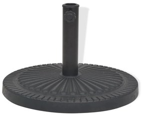 Base para guarda-sol em resina redondo preto 29 kg