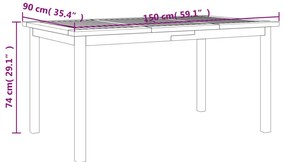 7 pcs conjunto de jantar para jardim madeira de acácia maciça