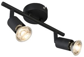 Projetores industriais pretos inclináveis 2-luzes - Jeany