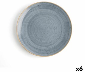 Plat Bord Ariane Terra Cerâmica Azul (24 cm) (6 Unidades)