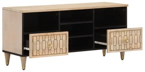 Móvel de TV 100x33x46 cm madeira de mangueira maciça