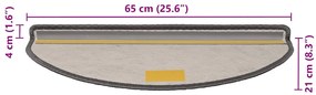 Tapetes escada adesivos aspeto sisal 30 pcs 65x21x4cm
