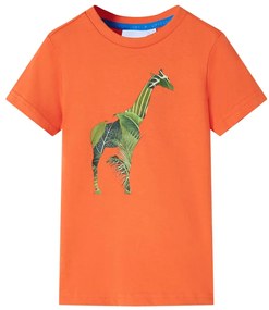 T-shirt de criança laranja-brilhante 128