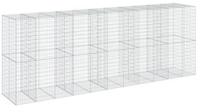 Cesto gabião com cobertura 550x100x200 cm ferro galvanizado