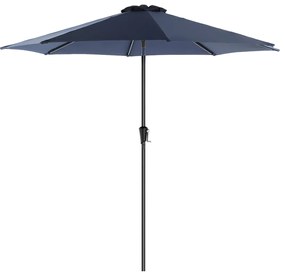 Guarda-sol de jardim SONGMICS de 290 cm, UPF 50+, guarda-sol, inclinação de 30 ° em 2 direções, manivela para abrir e fechar, para jardins externos, piscina, varanda, pátio, base não incluída, azul GPU30BU