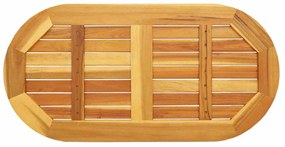 Tampo de Mesa 90x45x2,2 cm Oval de Madeira Sólida de Acácia