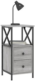 Mesa cabeceira 34x35,5x70 cm derivados madeira cinza sonoma