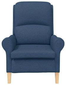 Poltrona Moderna Azul Standard Tecido de poliéster, Madeira