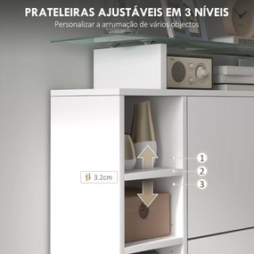 Sapateira com Gavetas Basculantes, Prateleiras Ajustáveis e Prateleiras Abertas para 12 Pares de Sapatos 89x25x92 cm Branco