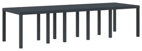 vidaXL Mesa de Jantar para Jardim Antracite 300 x 100 x 73 cm vime PE