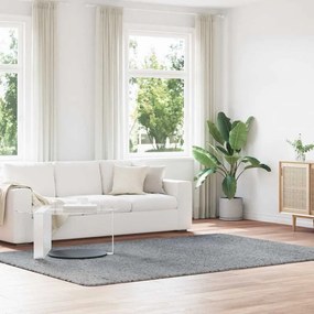 Tapete shaggy de pelo alto NAVARRA 200x290cm cinzento prateado