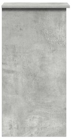 Secretária c/ prateleiras 84x40x78 cm contrap. cinzento cimento