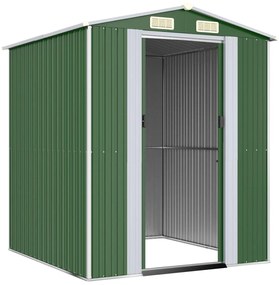 Abrigo de jardim 192x191x223 cm aço galvanizado verde