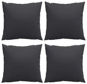 Almofadas de sofá 4 pcs 60x60 cm tecido preto