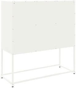 Aparador alto 100,5x39x107 cm aço branco
