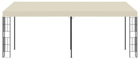 Gazebo de montagem na parede 3x6 m tecido creme