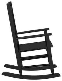 Cadeiras de baloiço infantis 2 pcs álamo maciço preto