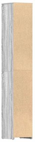 Armário WC 30x30x183,5 cm derivados de madeira cinzento sonoma