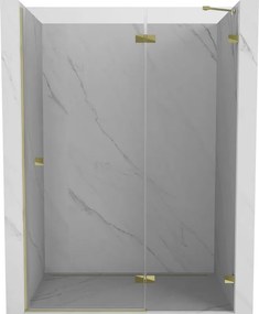 Mexen Lunar porta de chuveiro pivotante direita 135 cm, transparente, dourada - 834-135-000-50-00-P