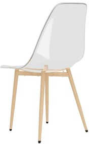 Cadeiras de jantar 6 pcs PET transparente