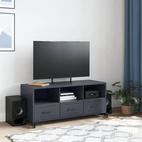 Móvel de TV 100,5x39x43,5 cm aço antracite