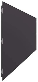 Orlas de relvado 10 pcs preto 25x103 cm aço laminado a frio
