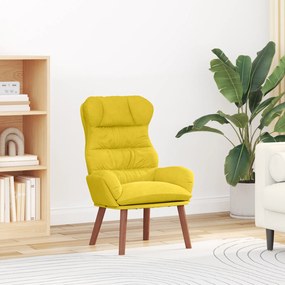 vidaXL Cadeira Relaxante Veludo Amarelo