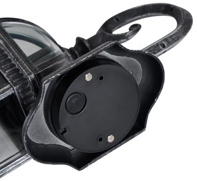 Candeeiro de Parede Exterior Clássico Prateado Antigo IP44 - Glasgow