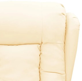 Cadeira de massagens couro artificial cor creme