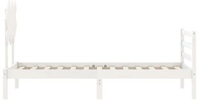 Estrutura de cama com cabeceira 90x200 cm madeira maciça