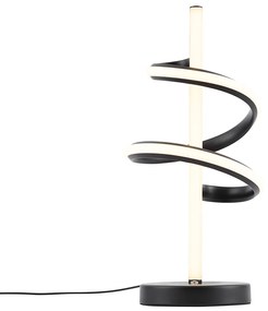 Candeeiro de Mesa de Design Preto Incl. LED Regulável - Rolla Moderno