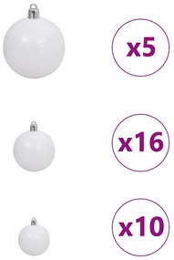 Árvore de Natal Artificial Branco 240 cm PVC