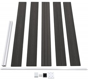 Painel de vedação para jardim 175x105 cm WPC cinzento