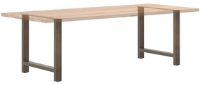 Pés para mesa de jantar em aço natural, 2 peças, 70x(72-73) cm, aço