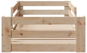 Cama sem colchão 90x190 cm madeira de pinho maciça