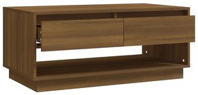 Mesa centro 102,5x55x44 cm derivados madeira carvalho castanho